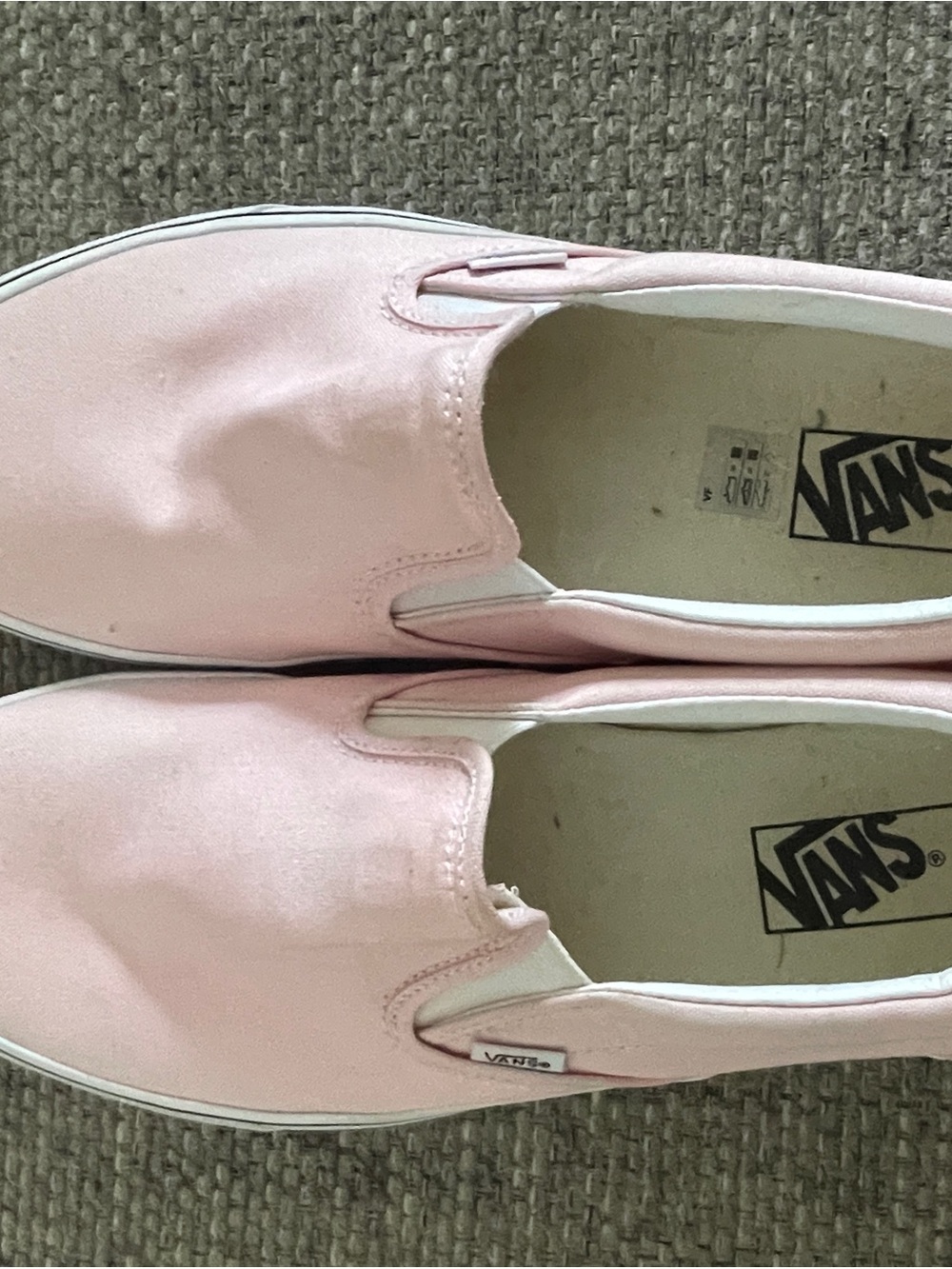 Mens Slip-On Canvas Vans, Blush Pink, Excellent Condition, size 12 - Picture 5 of 9